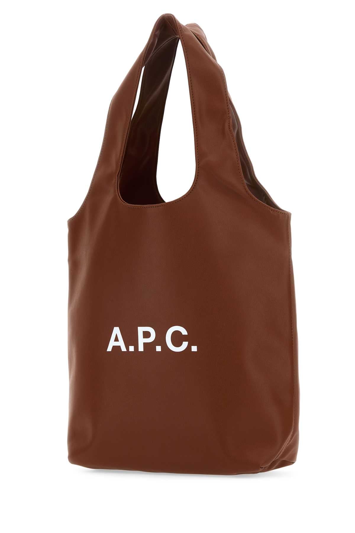A.P.C. Women Caramel Synthetic Leather Shopping Bag