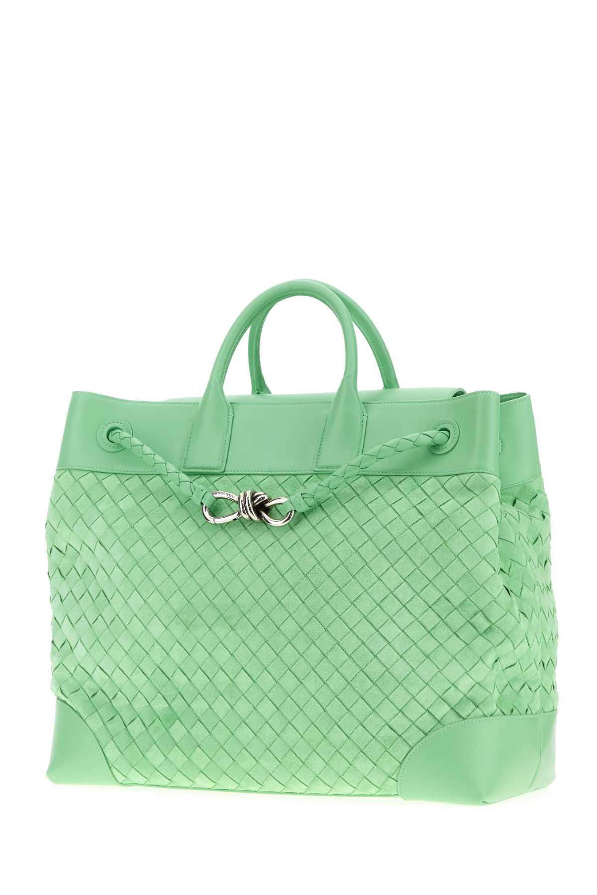 Bottega Veneta Men Mint Green Large Andiamo Voyager Travel Bag
