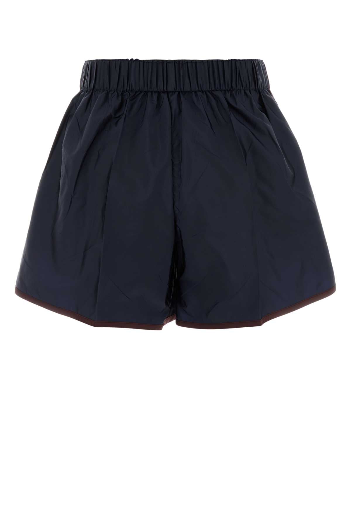 Prada Women Navy Blue Re-Nylon Shorts