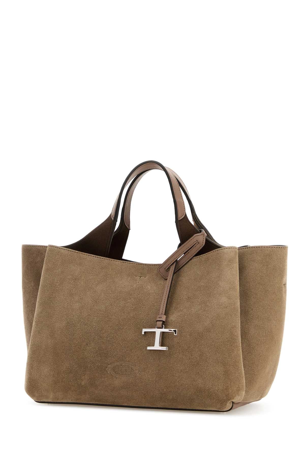 Tod's Women Dove Grey Suede Mini Handbag