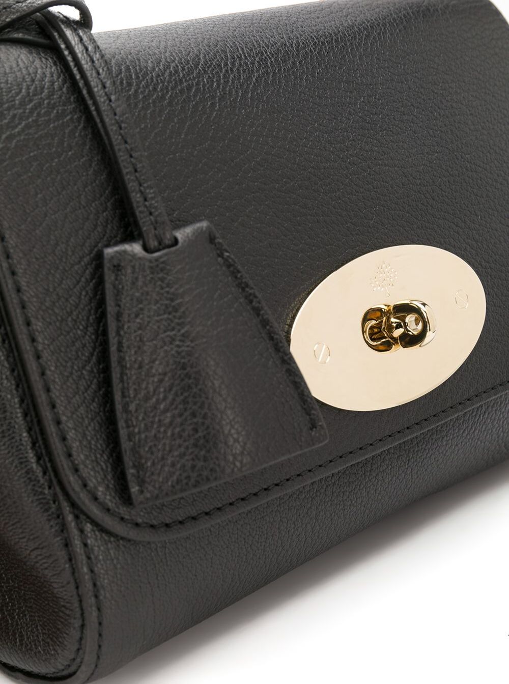 Mulberry Women 'Lilly' Black Shoulder Bag With Twist Lock Closure In Leather Woman