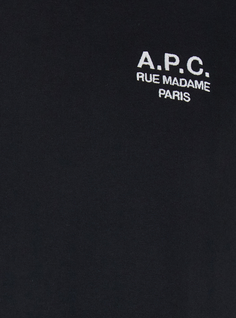 A.P.C. Women Black Crewneck T-Shirt With Logo Embroidered On The Front In Cotton Woman