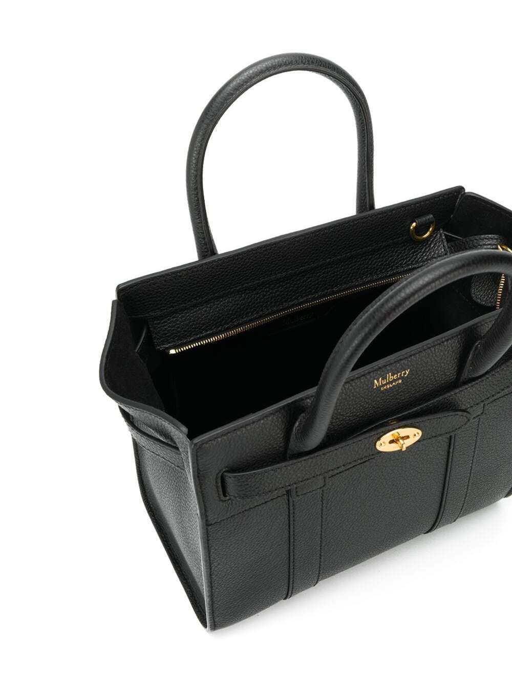 Mulberry Women Batswater Small Black Leather Handbag Mulberry Woman