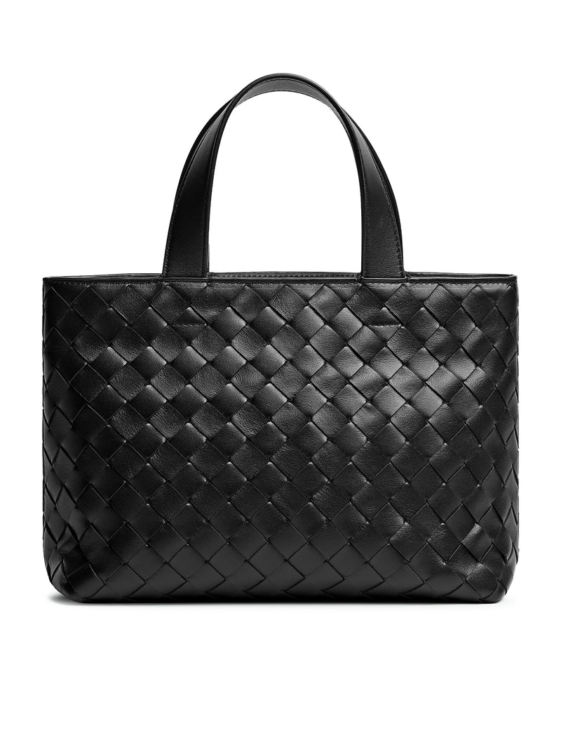 Bottega Veneta Men Mini Woven Tote Bag With Zip