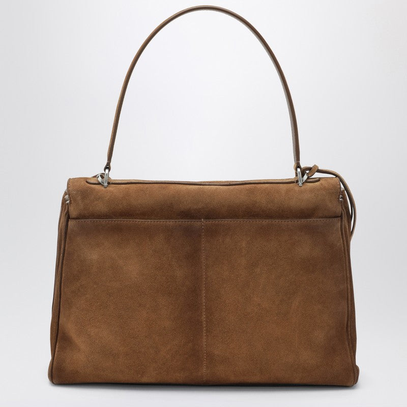 Balenciaga Rodeo Medium Beige Suede Bag Women
