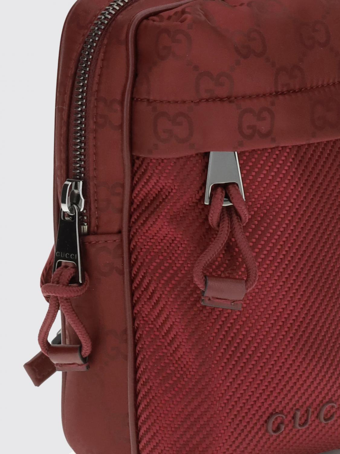 Gucci Shoulder Bag Men Burgundy