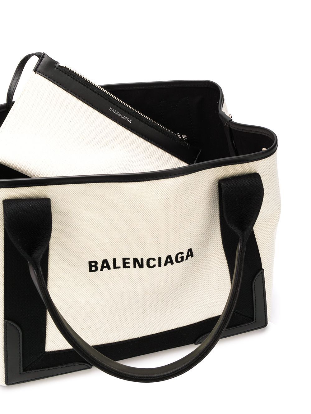 Balenciaga Women Navy Cabas Small Canvas Tote Bag
