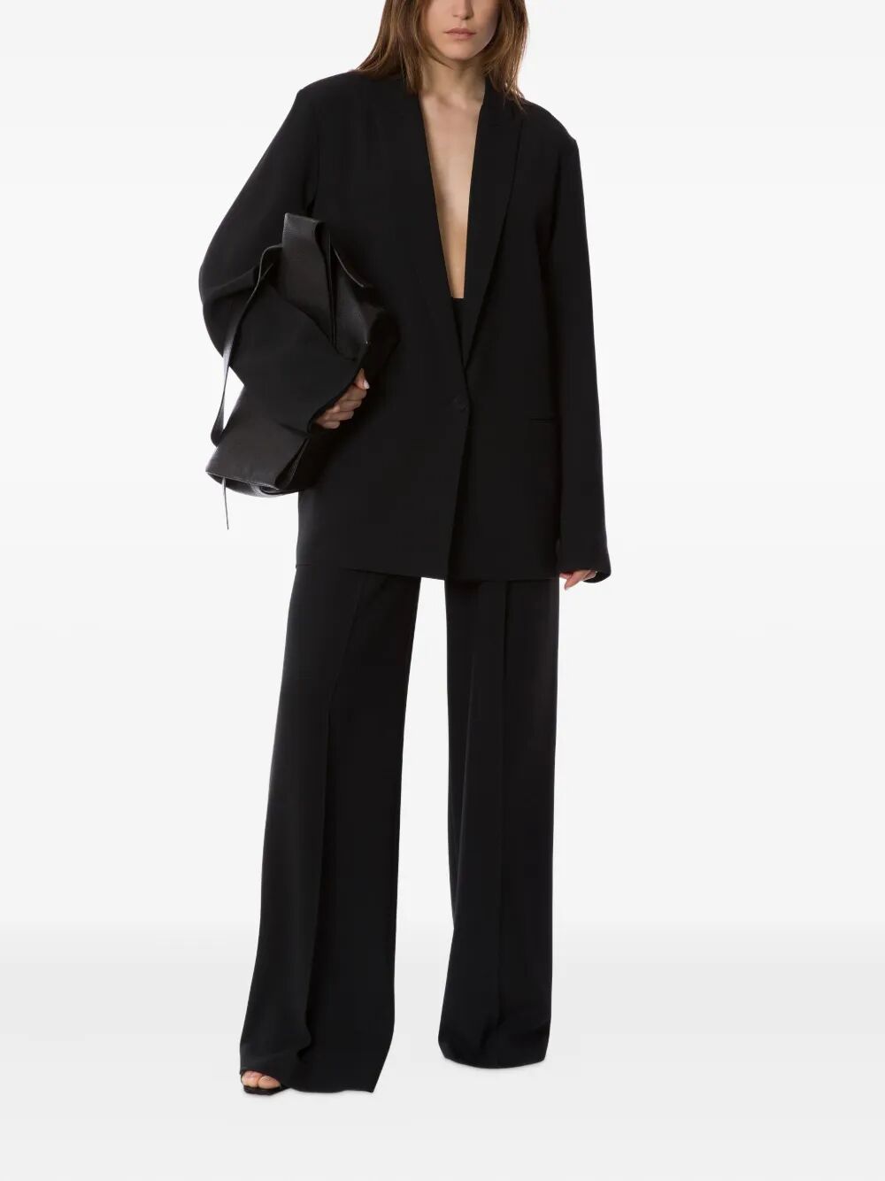 Alberta Ferretti Women Cady Stretch Wide Leg Trousers