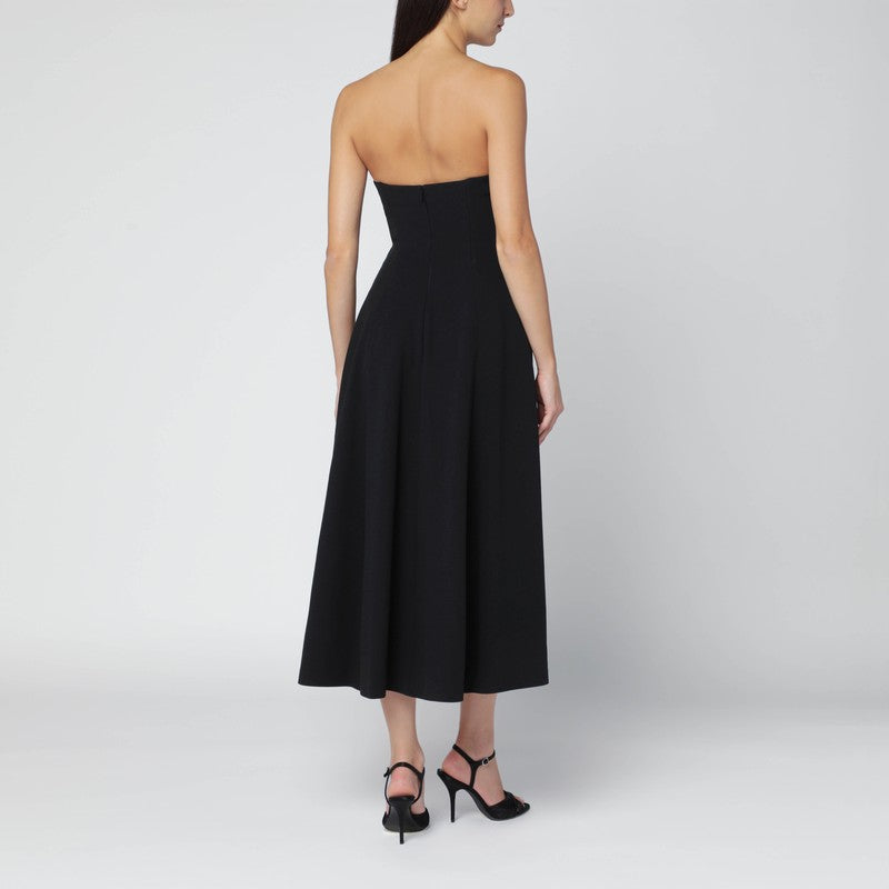 Alberta Ferretti Black Sleeveless Stretch Cady Dress Women