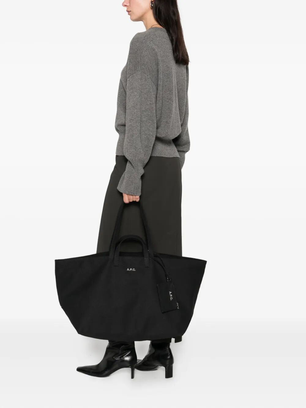 A.P.C. Women "Le Drummer Toile" Tote Bag