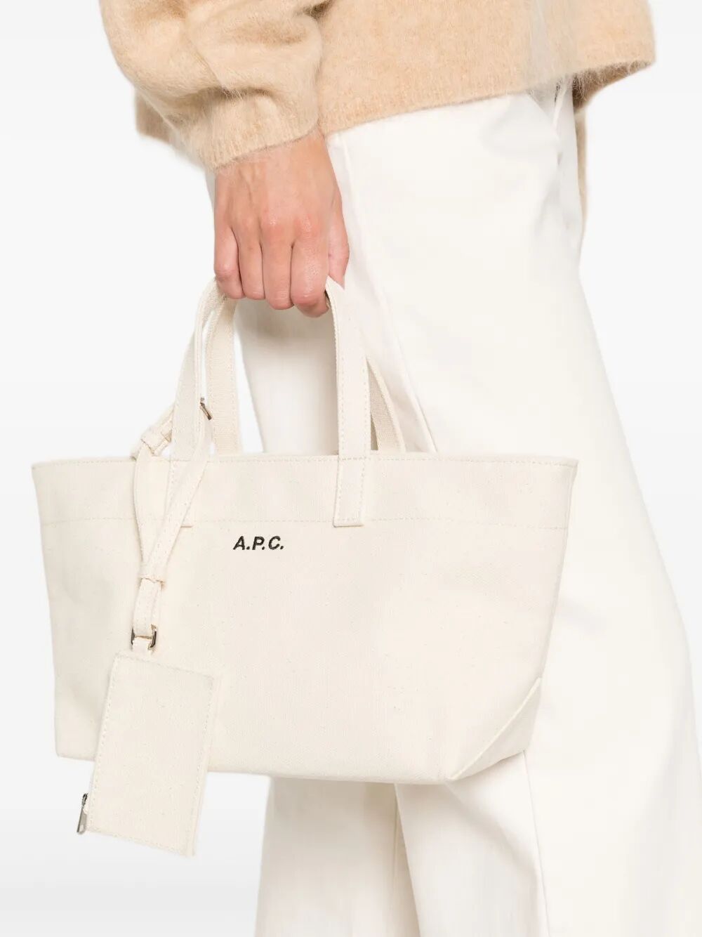 A.P.C. Women "Le Drummer Toile" Small Tote Bag