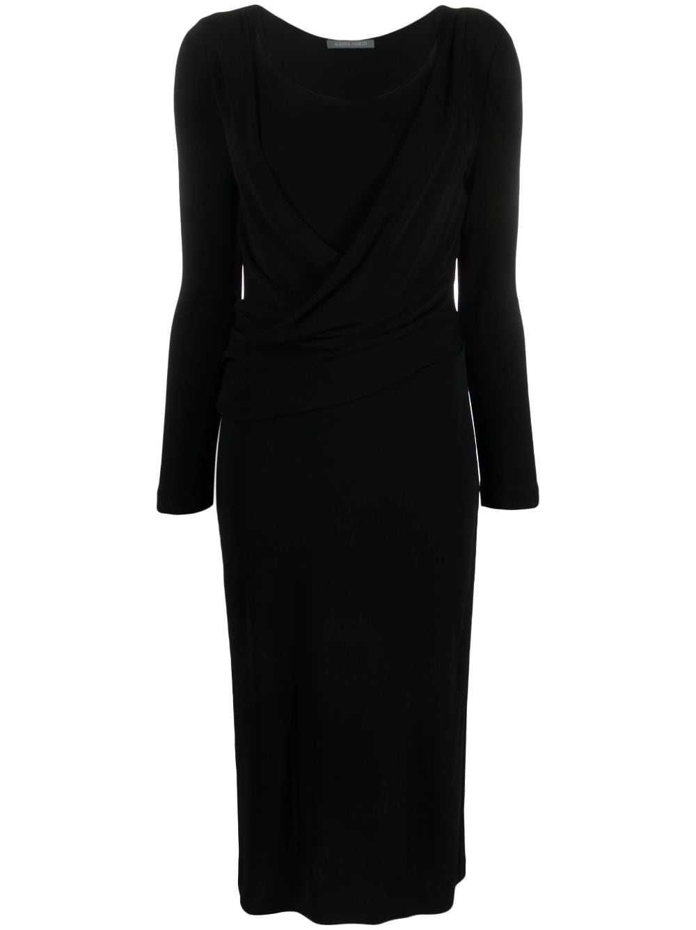 Alberta Ferretti Women Long Sleeves V Neck Midi Dress