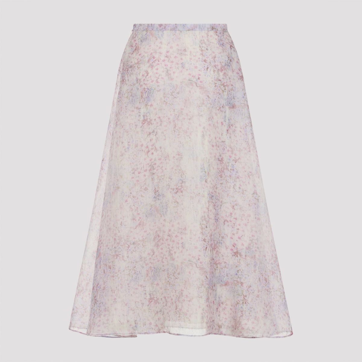 Alberta Ferretti Printed Organza Midi Skirt Women