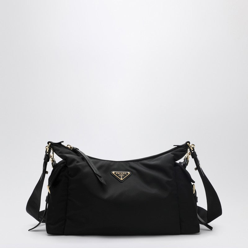 Prada Prada Explore Large Bag In Black Re-Nylon And Leather Women