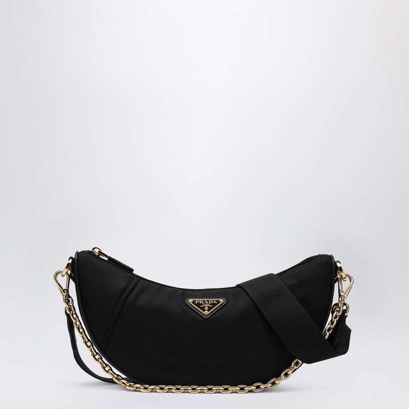 Prada Prada Demi-Lune Shoulder Bag Black In Re-Nylon Women