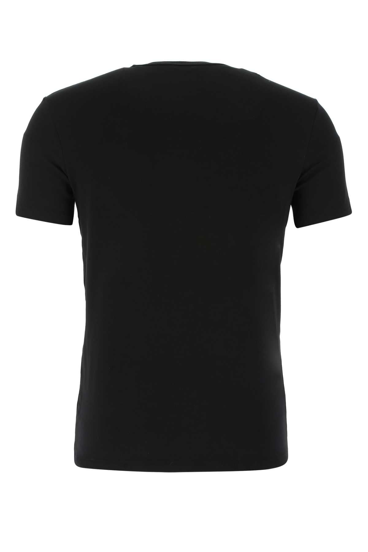 Tom Ford Men Black Stretch Cotton T-Shirt