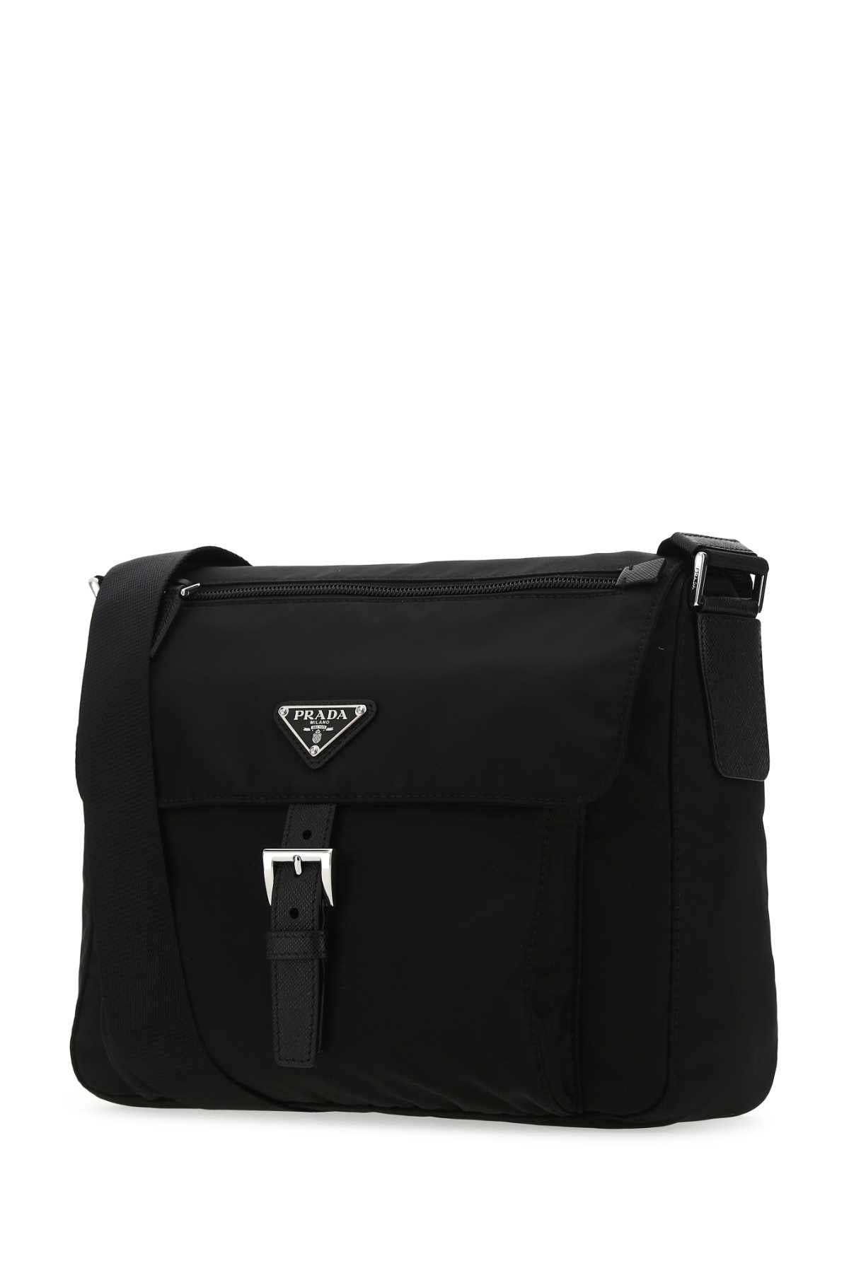 Prada Women Black Re-Nylon Crossbody Bag