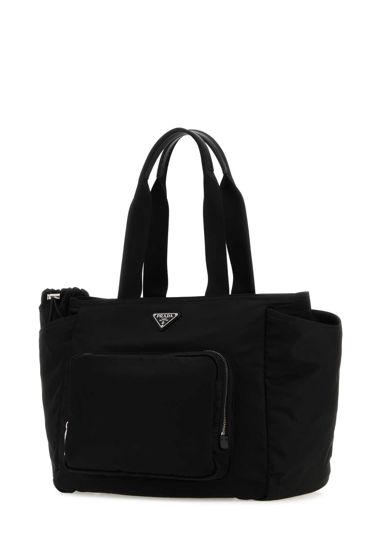 Prada Women Black Nylon Shopping Bag