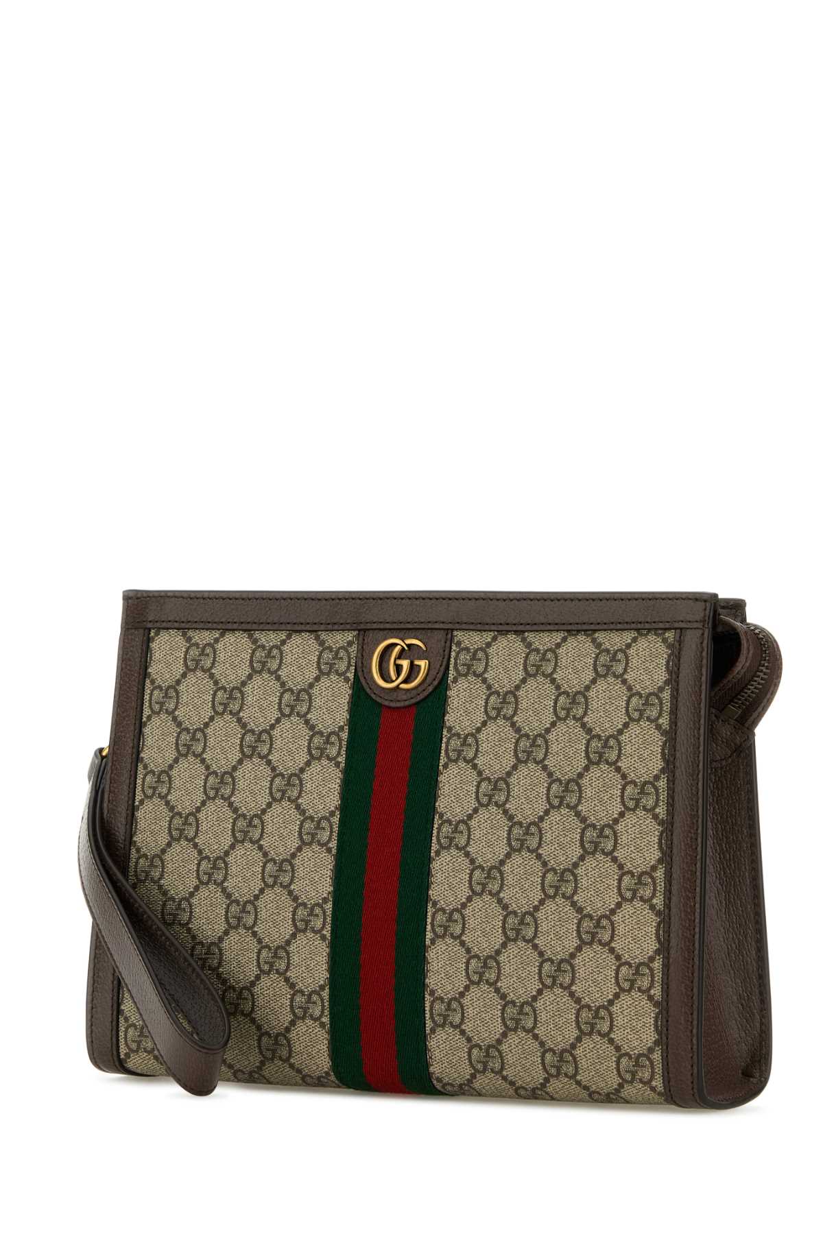 Gucci Men Printed Gg Supreme Fabric Ophidia Clutch