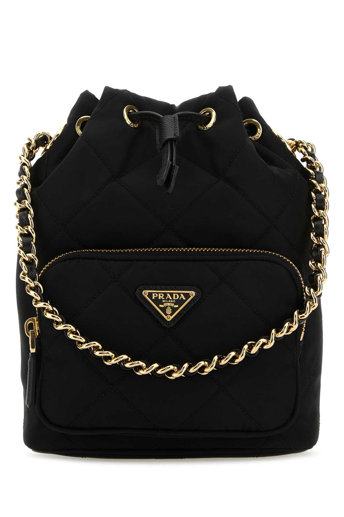 Prada Women Black Re-Nylon Bucket Bag