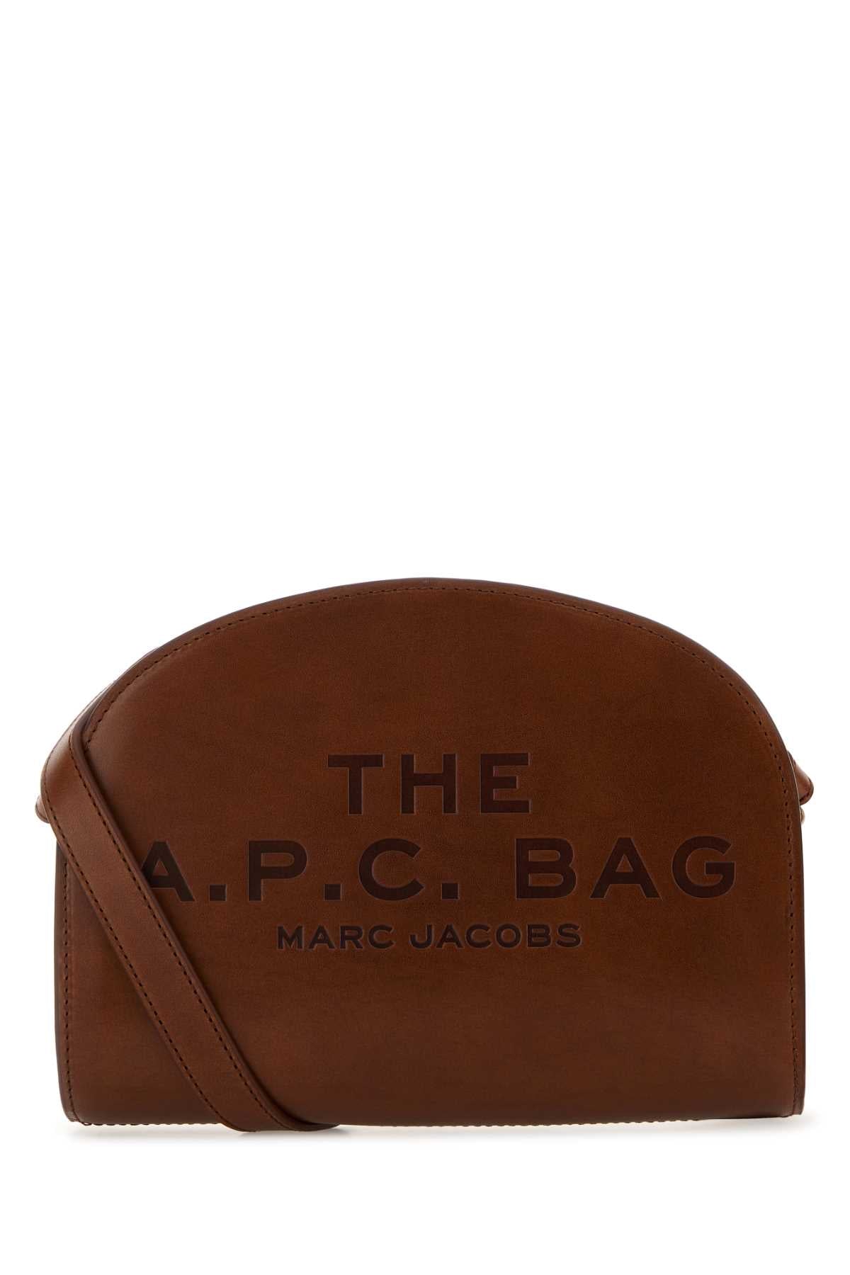 A.P.C. Women Brown Leather A.P.C. X Marc Jacobs Demi Lune Crossbody Bag