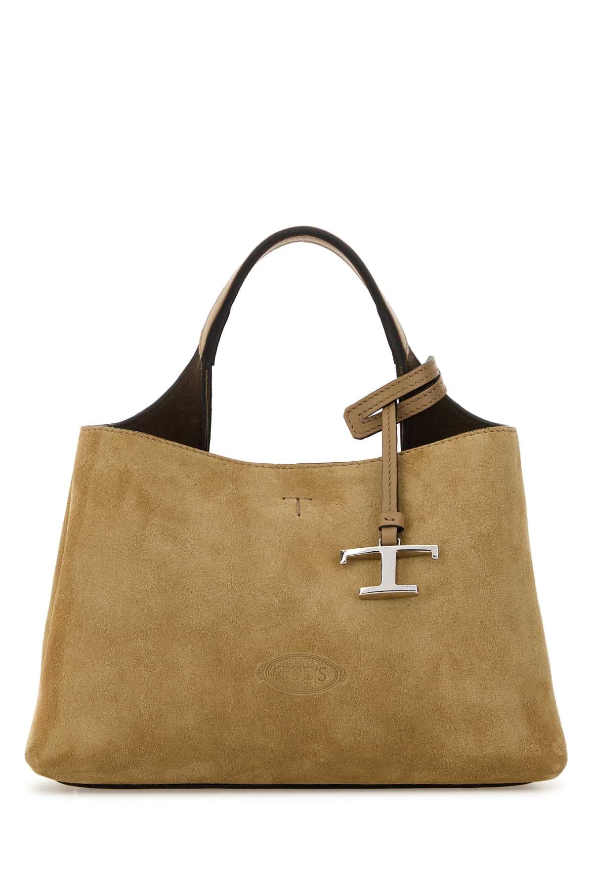 Tod's Women Cappuccino Suede Handbag