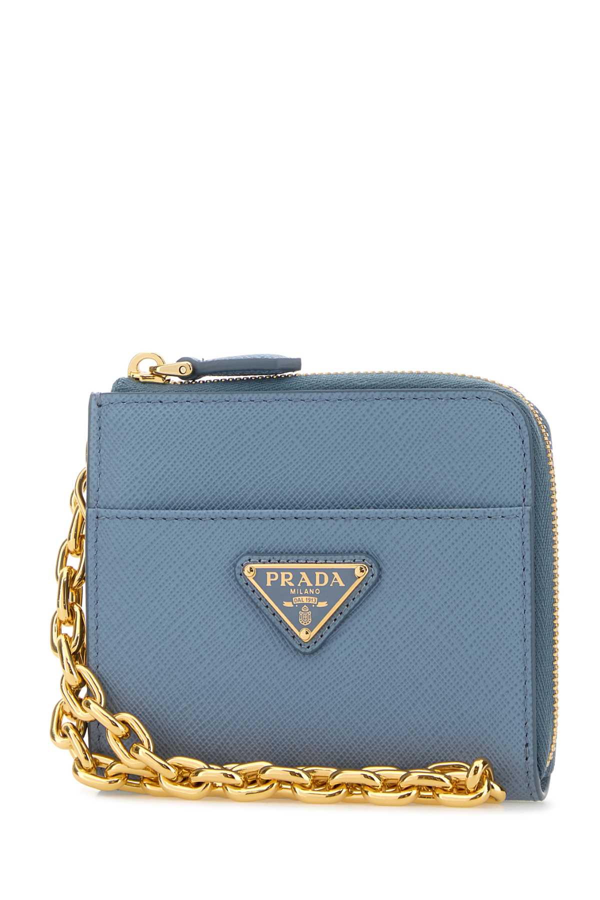 Prada Women Light Blue Leather Wallet
