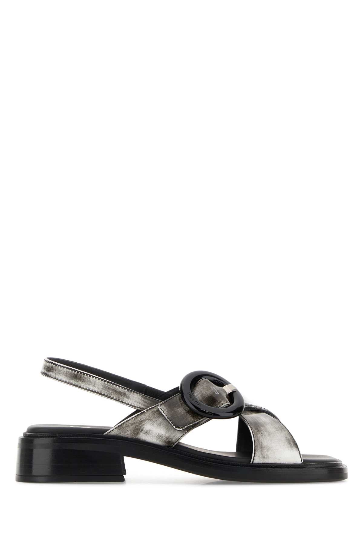 Prada Women White Leather Sandals