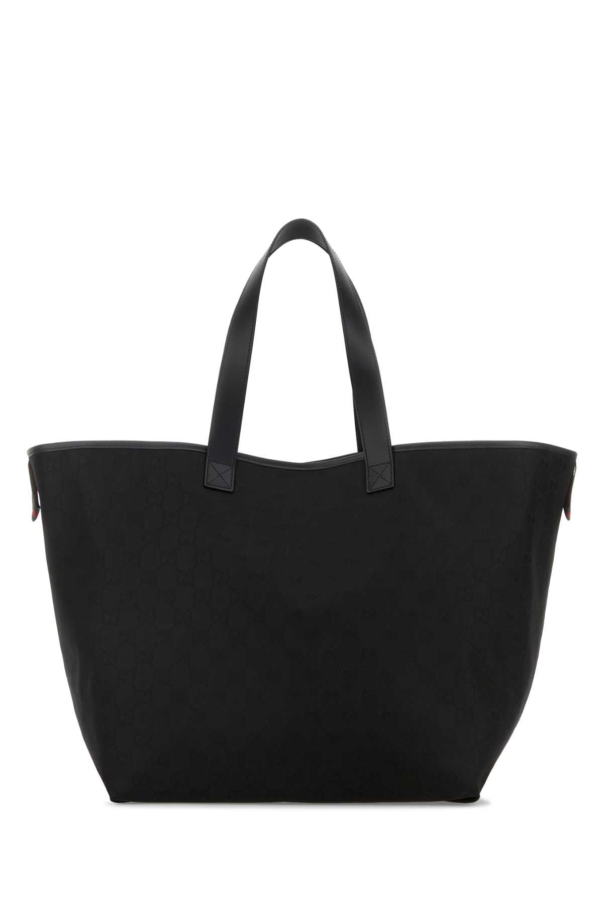 Gucci Men Black Fabric Shopping Bag