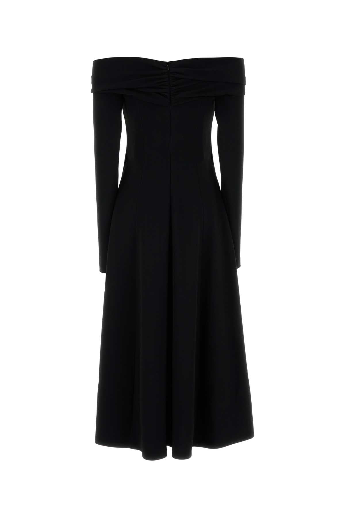 Alberta Ferretti Women Black Stretch Crepe Dress