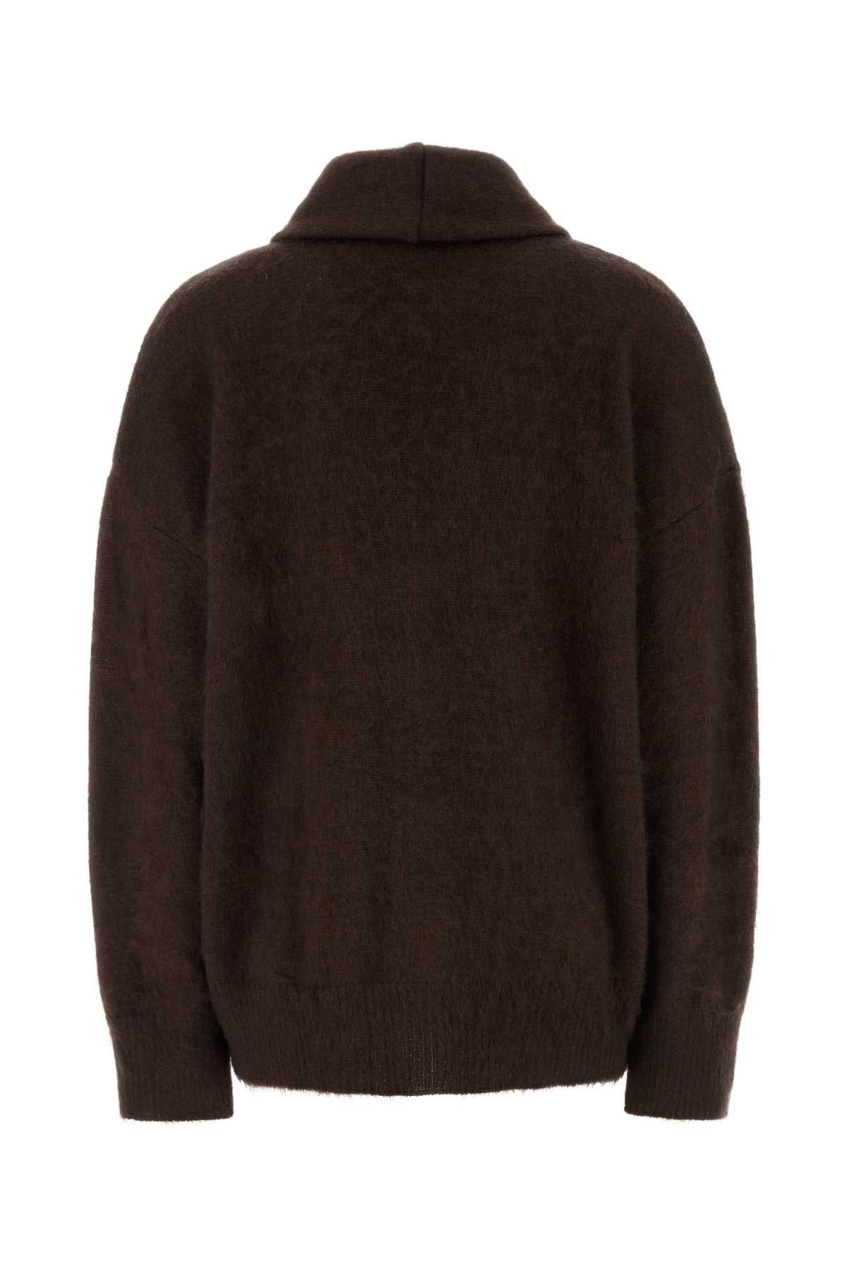 Alberta Ferretti Women Brown Wool Blend Cardigan