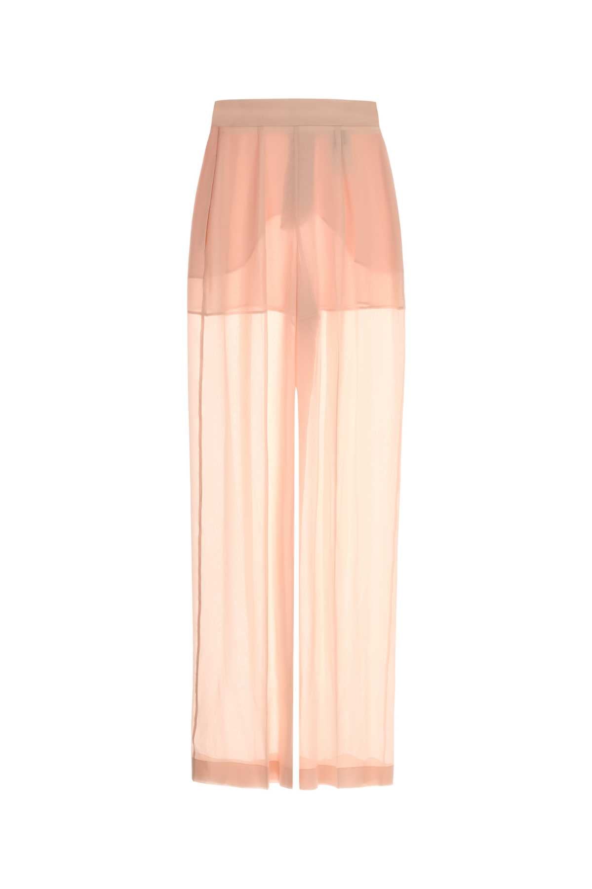 Alberta Ferretti Women Pink Silk Wide-Leg Pant