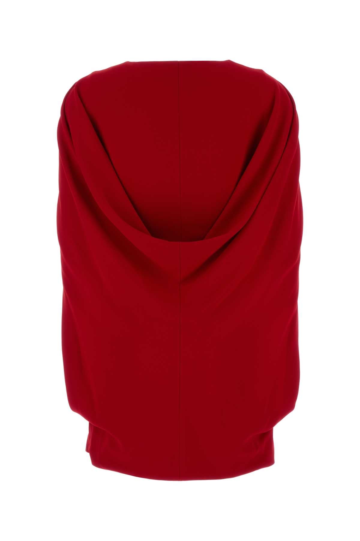 Alberta Ferretti Women Red Stretch Crepe Mini Dress