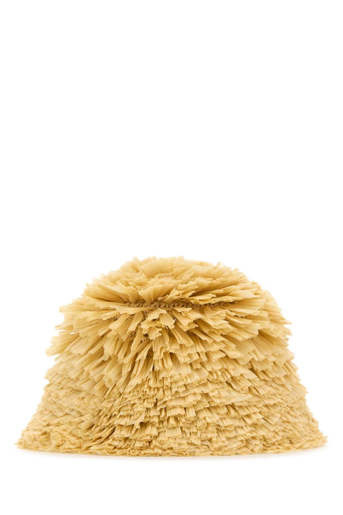 Prada Women Embellished Raffia Bucket Hat