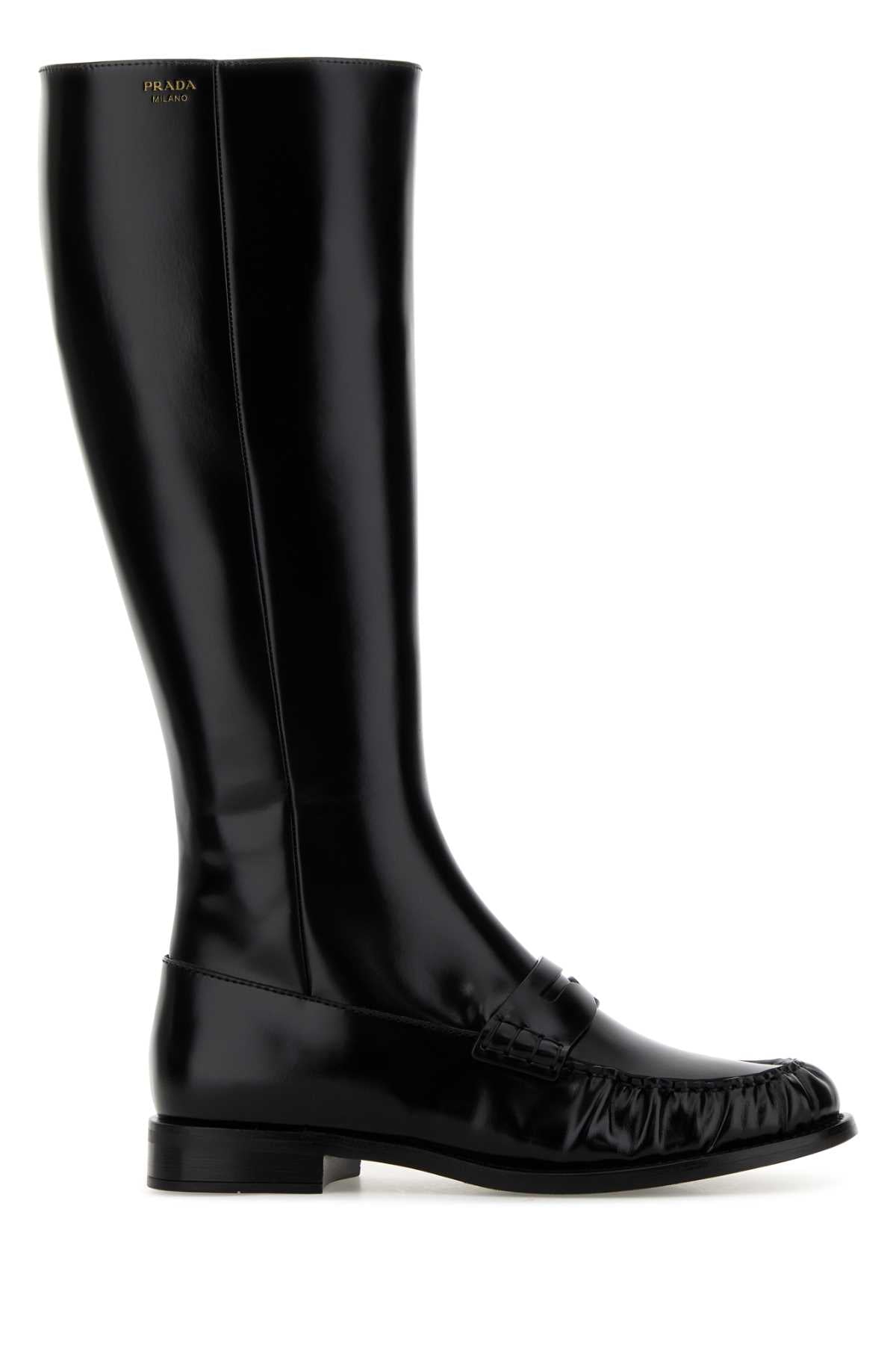 Prada Women Black Leather Boots