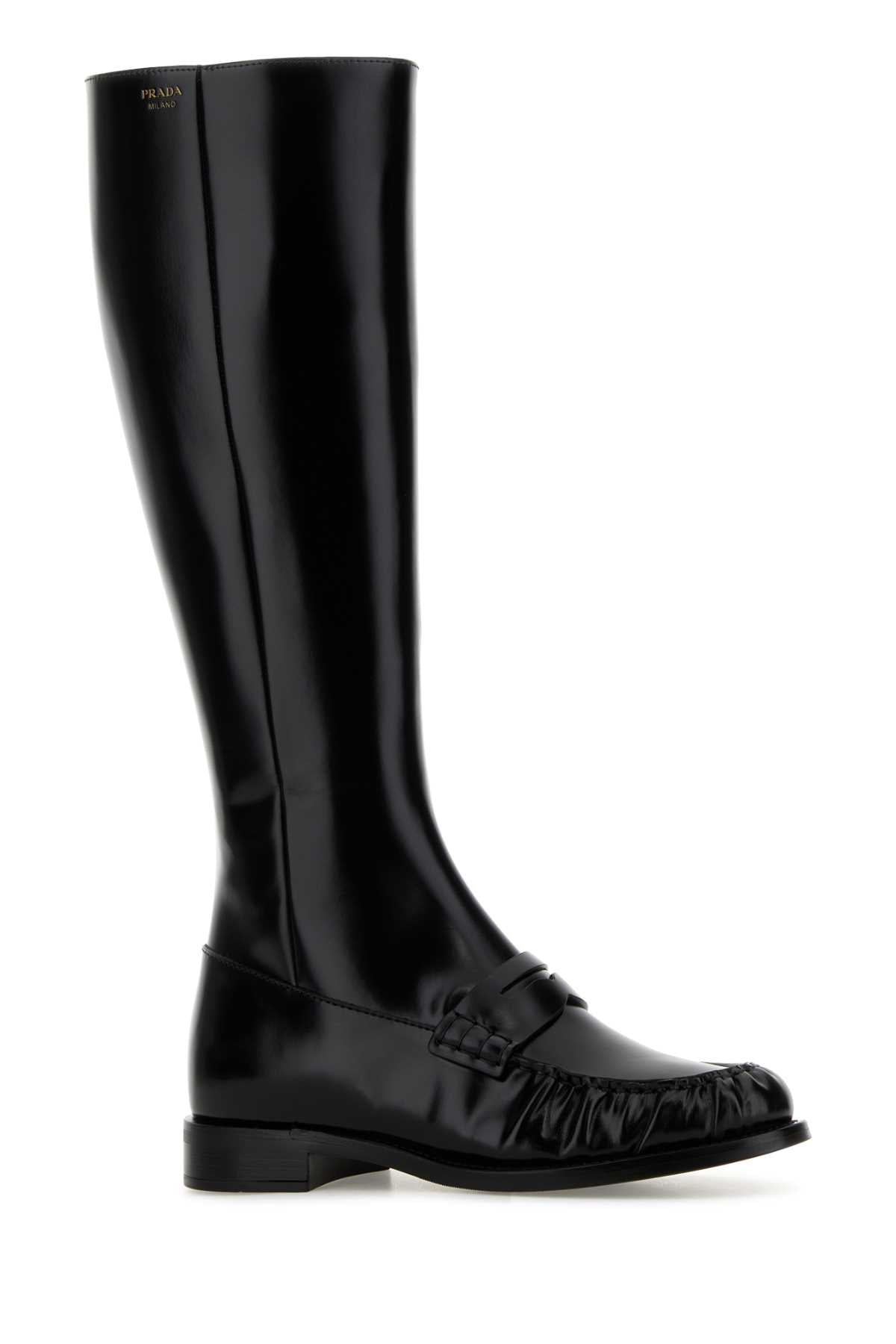 Prada Women Black Leather Boots