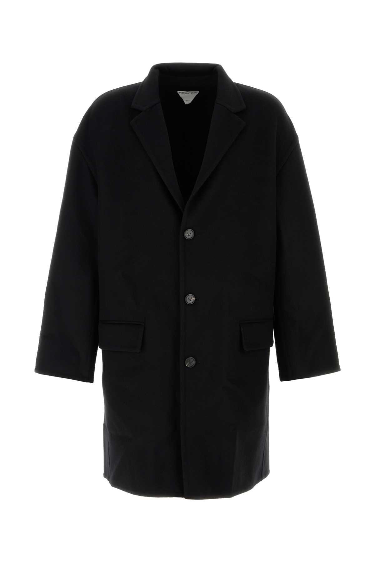Bottega Veneta Men Black Wool Coat
