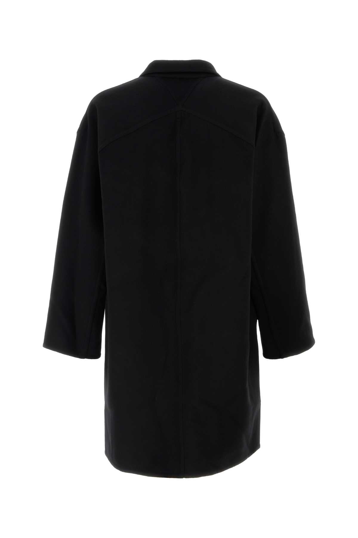 Bottega Veneta Men Black Wool Coat