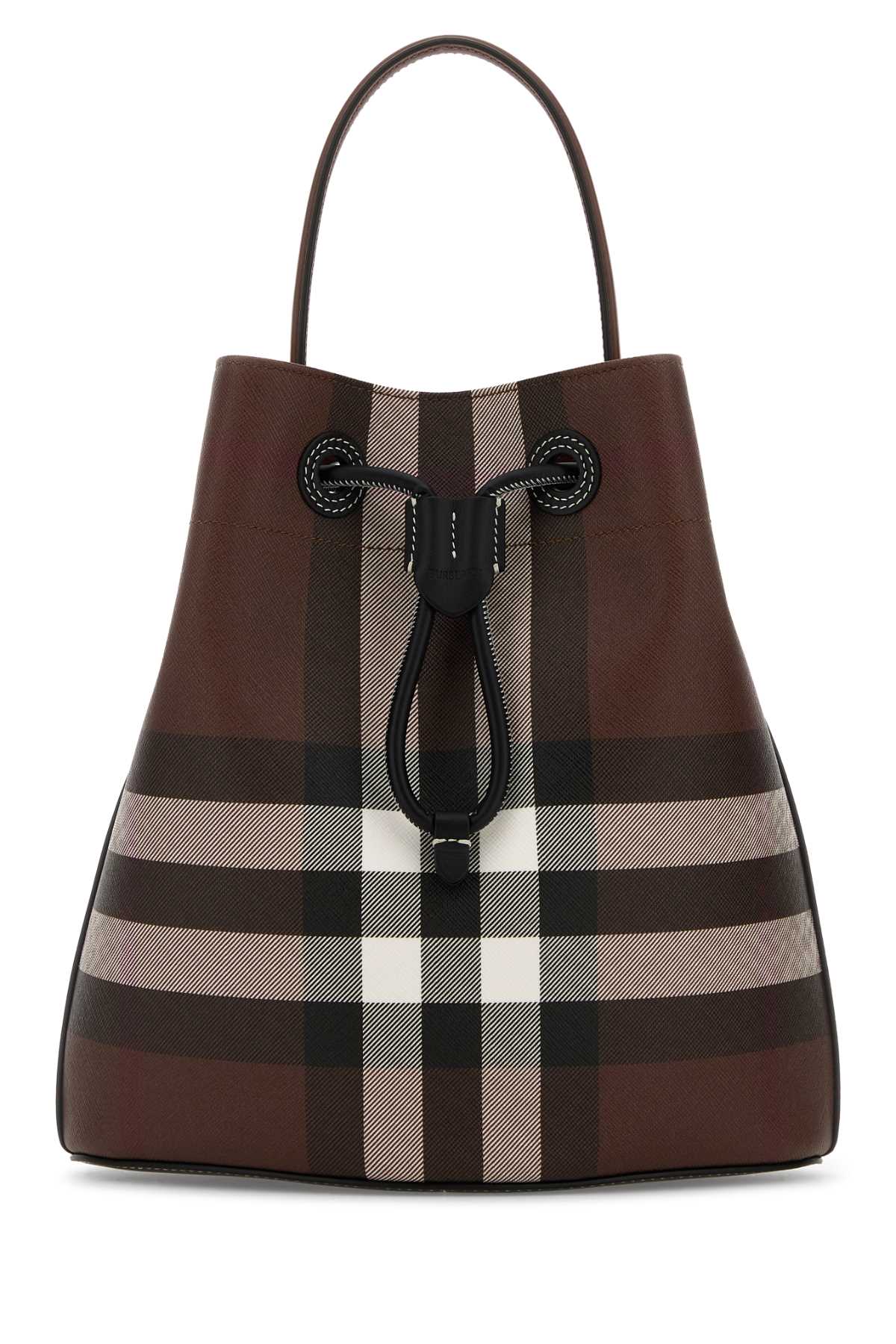 Burberry Women Printed Canvas Check Bucket Bag