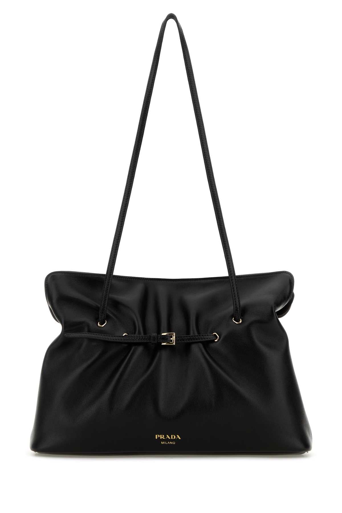 Prada Women Black Nappa Leather Shoulder Bag