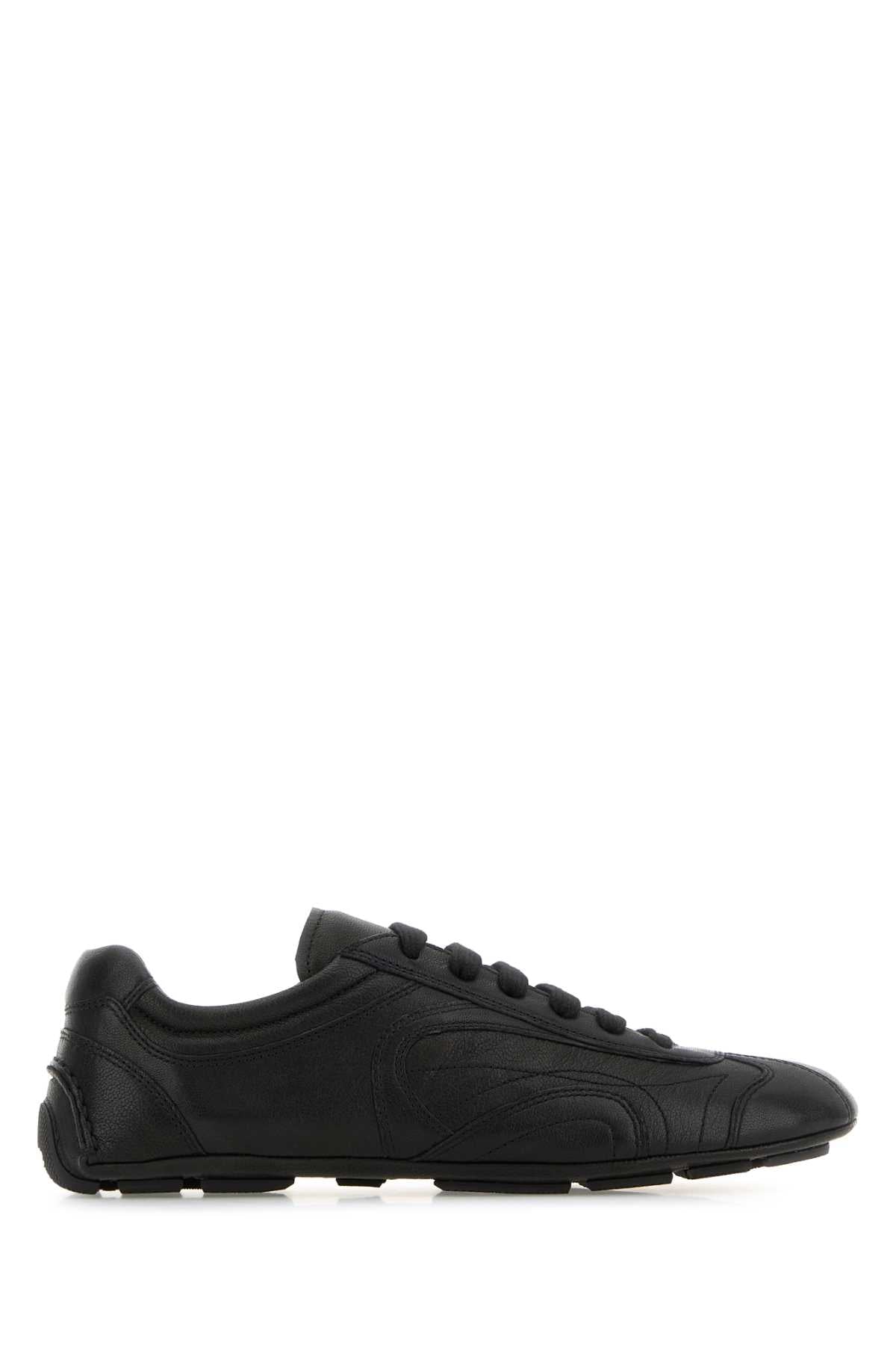 Prada Women Black Nappa Leather Montecarlo Re-Edition 2005 Sneakers