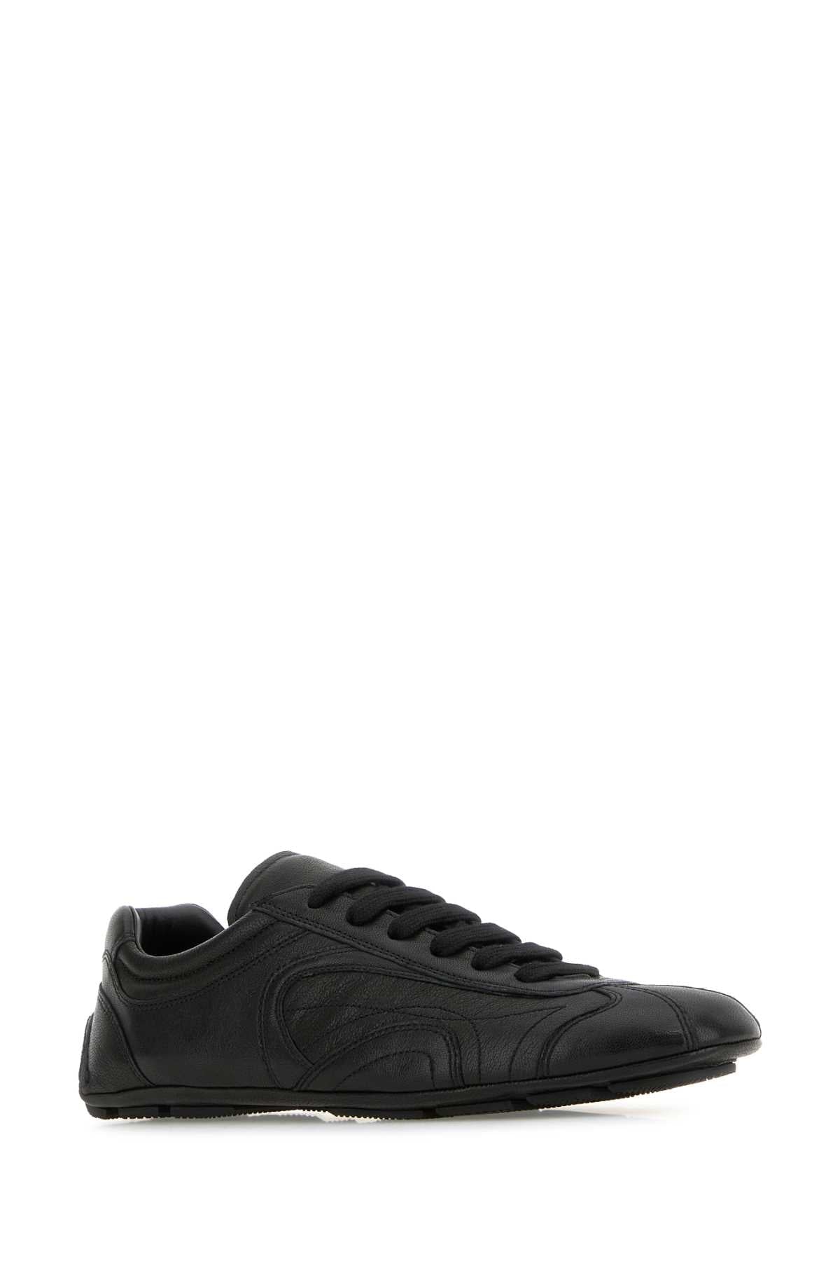 Prada Women Black Nappa Leather Montecarlo Re-Edition 2005 Sneakers