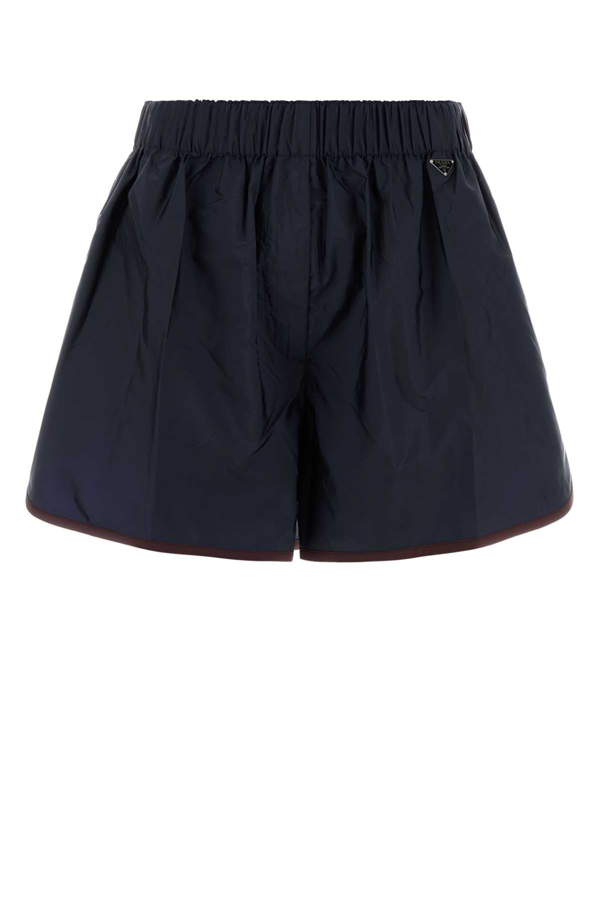 Prada Women Navy Blue Re-Nylon Shorts