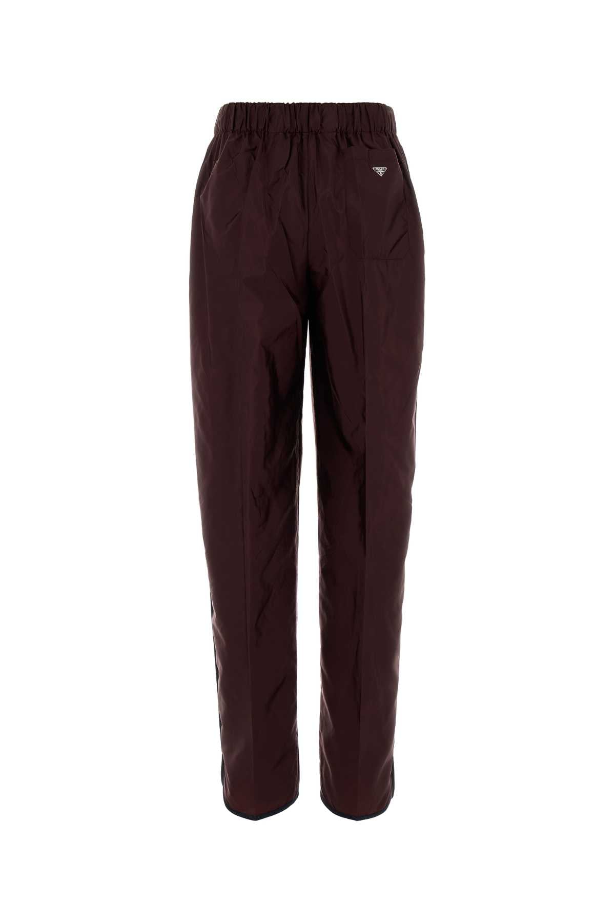 Prada Women Burgundy Re-Nylon Pant