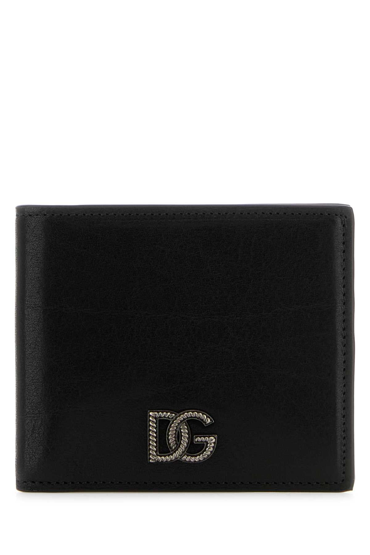 Dolce & Gabbana Men Black Leather Wallet