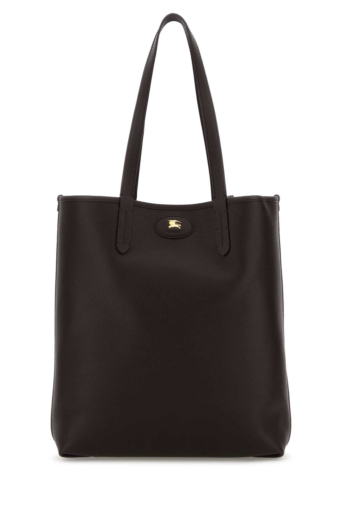Burberry Men Dark Brown Leather Bloomsbury Shopping Bag