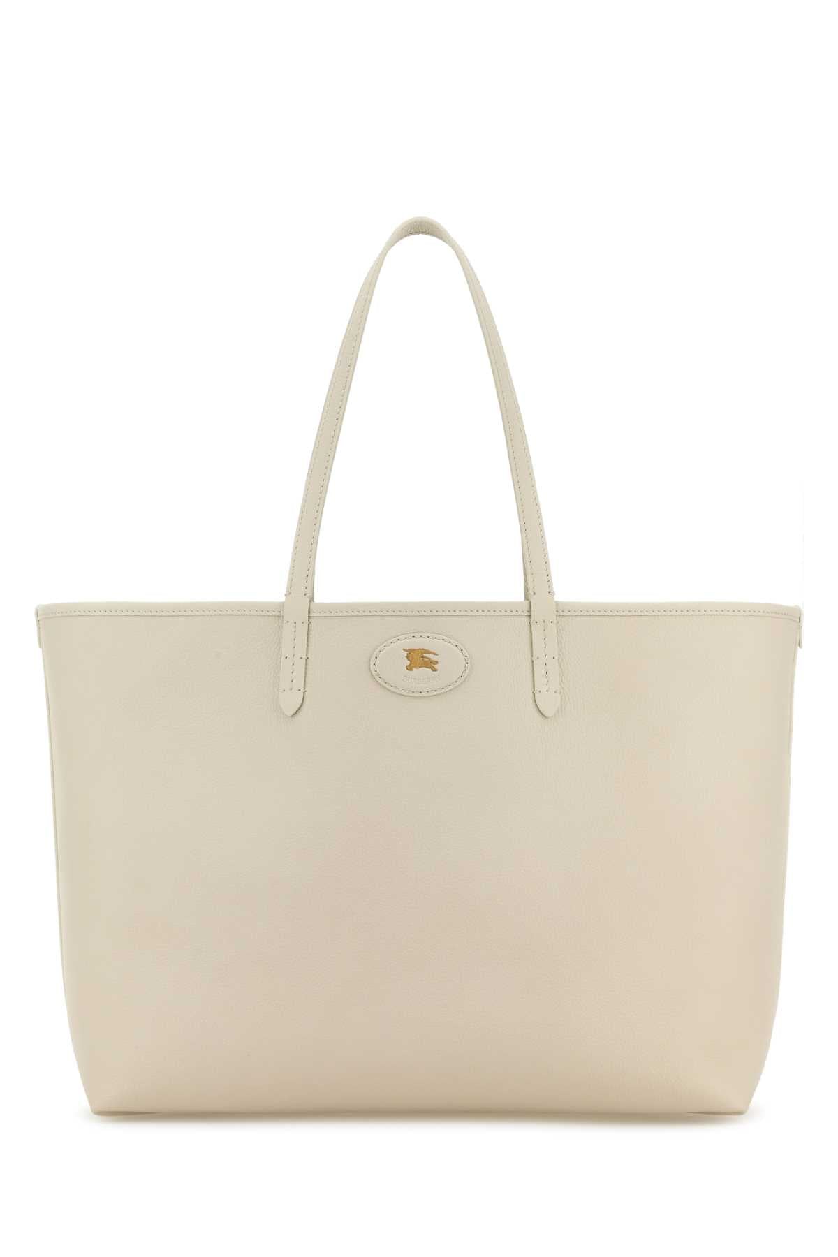 Burberry Women Ivory Leather Reversibile Bag