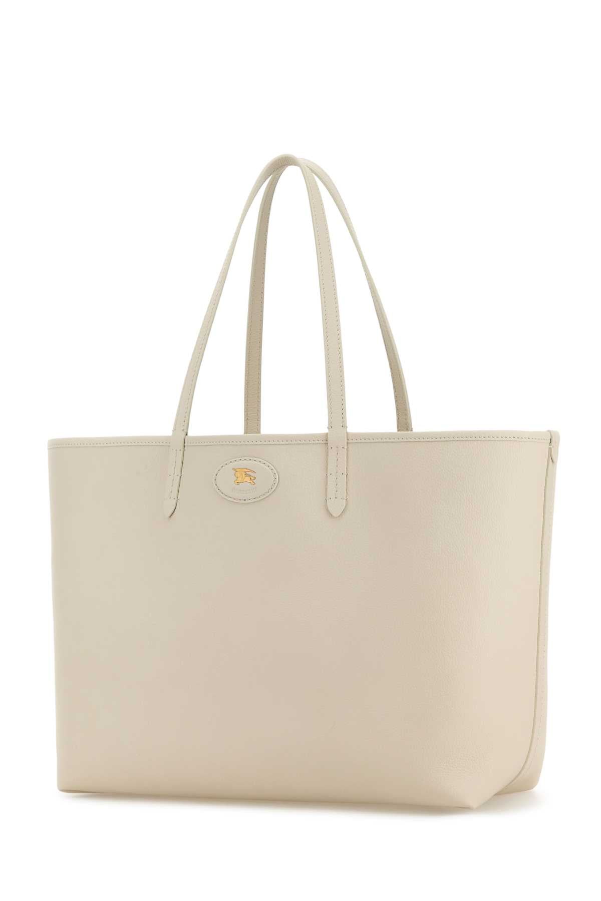 Burberry Women Ivory Leather Reversibile Bag