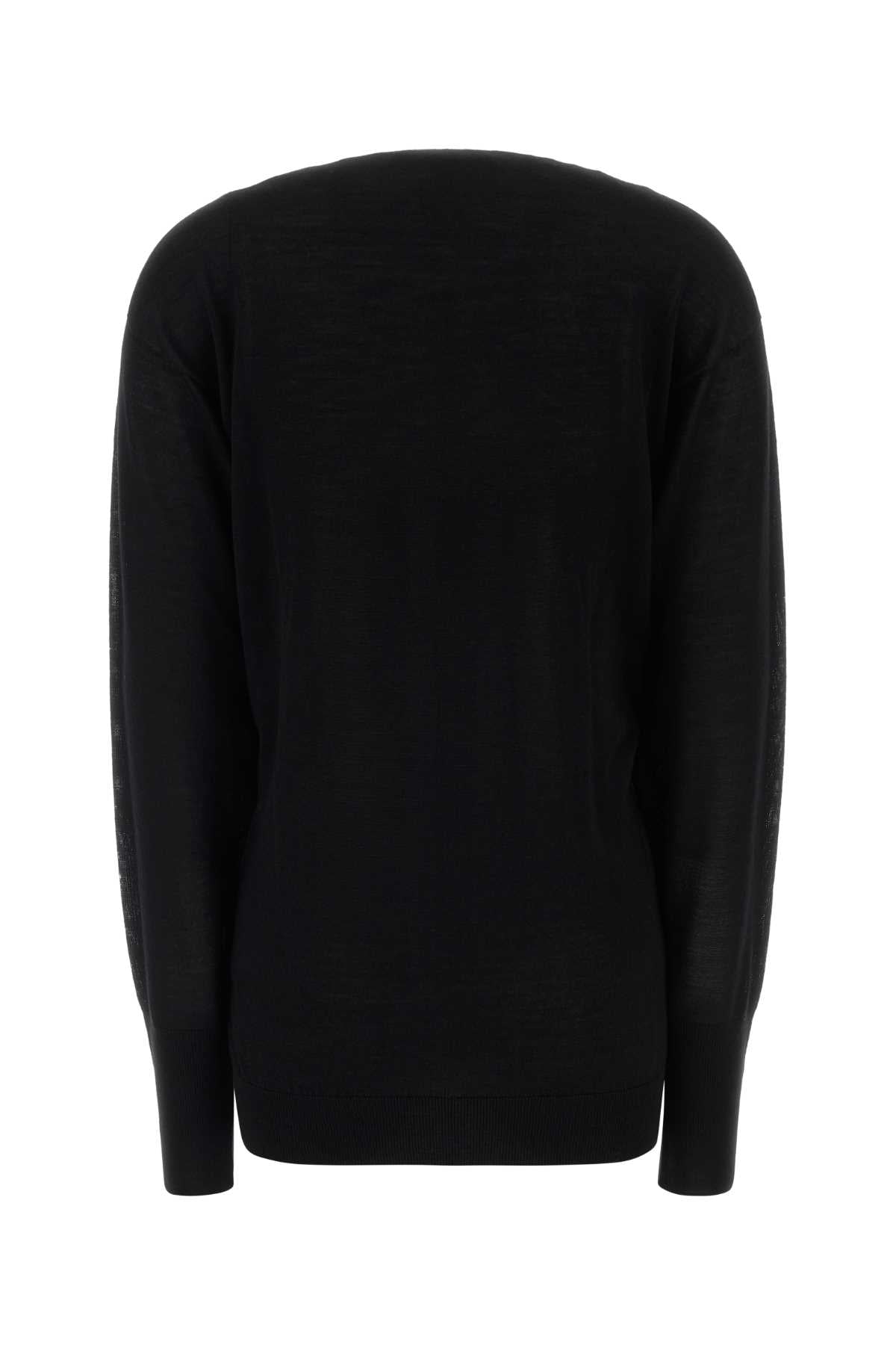 Alberta Ferretti Women Black Wool Blend Sweater