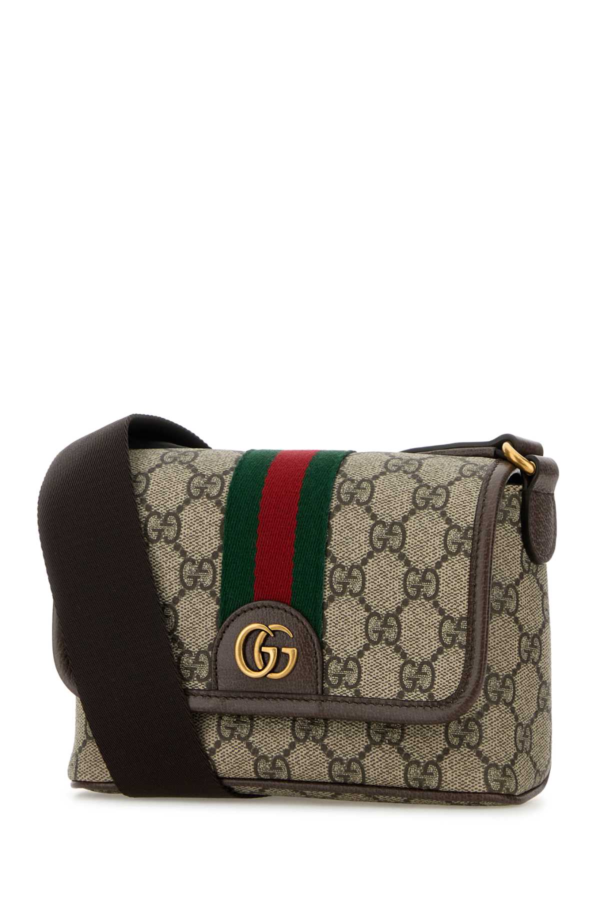 Gucci Men Printed Canvas Mini Ophidia Crossbody Bag